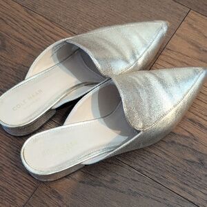Cole Haan Metallic Silver Women's Mules